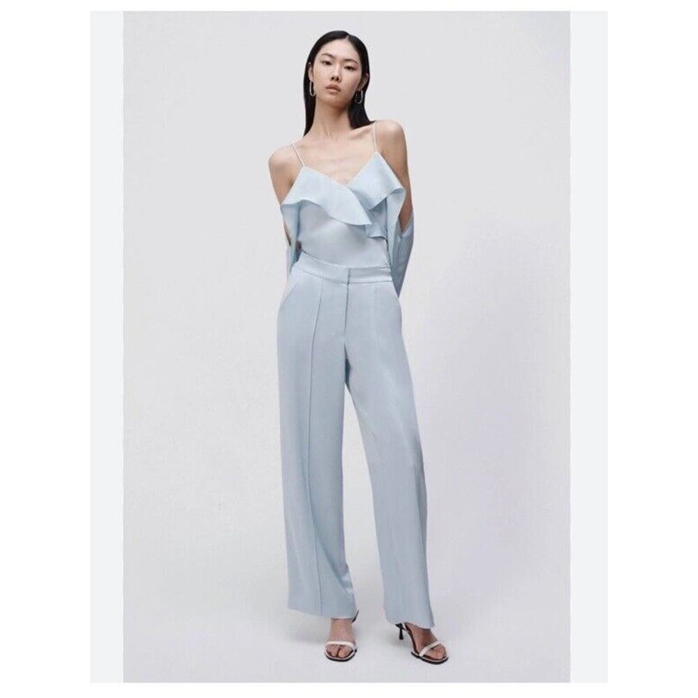 Jonathan Simkhai Light Blue Ruffle Blouse - Picture 5 of 16